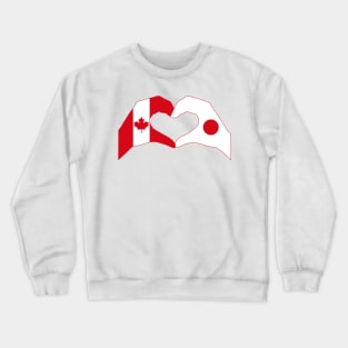 We Heart Canada & Japan Patriot Flag Series Crewneck Sweatshirt